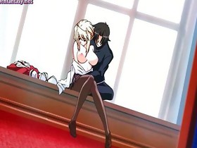 Sexual anime playgirl showing her cunt
