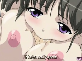 Hentai hotty tittyfucks and gets facialed and..