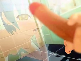 Anime teen fucks cum loaded cock to orgasm