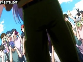 Manga chick with massive tits jerks