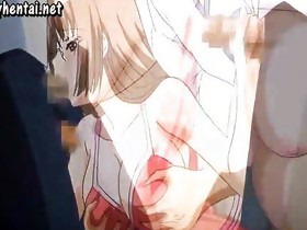 Hot anime gets heavy tits rubbed