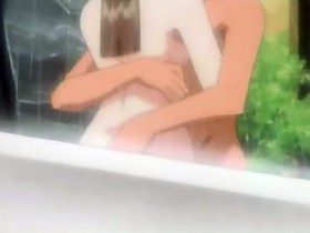 Two paramours fucking hard in the shower - anime..