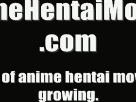 Brunette drilled in the bathroom - anime hentai..