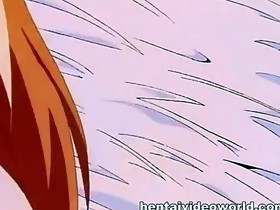 Anime soaked pussy fully filled with lovers rod