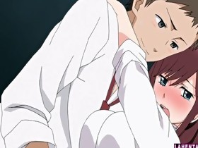 Manga schoolgirl rides chaps hard cock