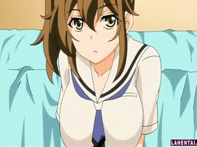 Manga schoolgirl sucks guys hard penis and..