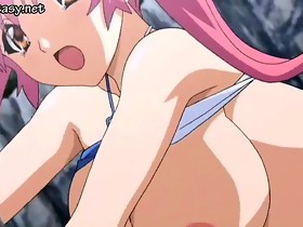 Sexually excited hentai girl playing