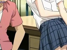 Legal age teenager anime sweety takes hard hammer