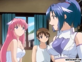 Hentai girl in swimsuit acquires analed outdoors