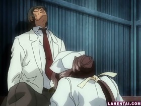 Manga nurse sucks and receives fucked outdoors