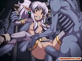 Ghetto hentai cutie hard team fuck by monsters