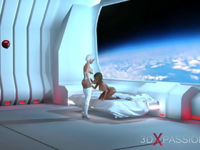Sci-Fi. 3d sexy dickgirl copulates young beauty..