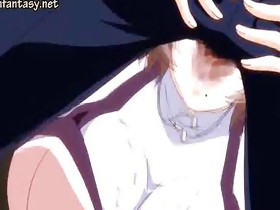 Breasty anime wife getting facial