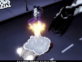 Harley Quinn makes blowjob to Batman