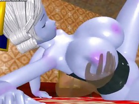 Big meloned animated doll pounded