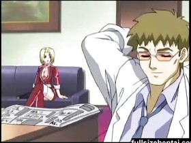 Kyoko gets banged at the ottoman by her psychia