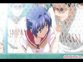 Cute manga schoolgirl gets fucked brutally
